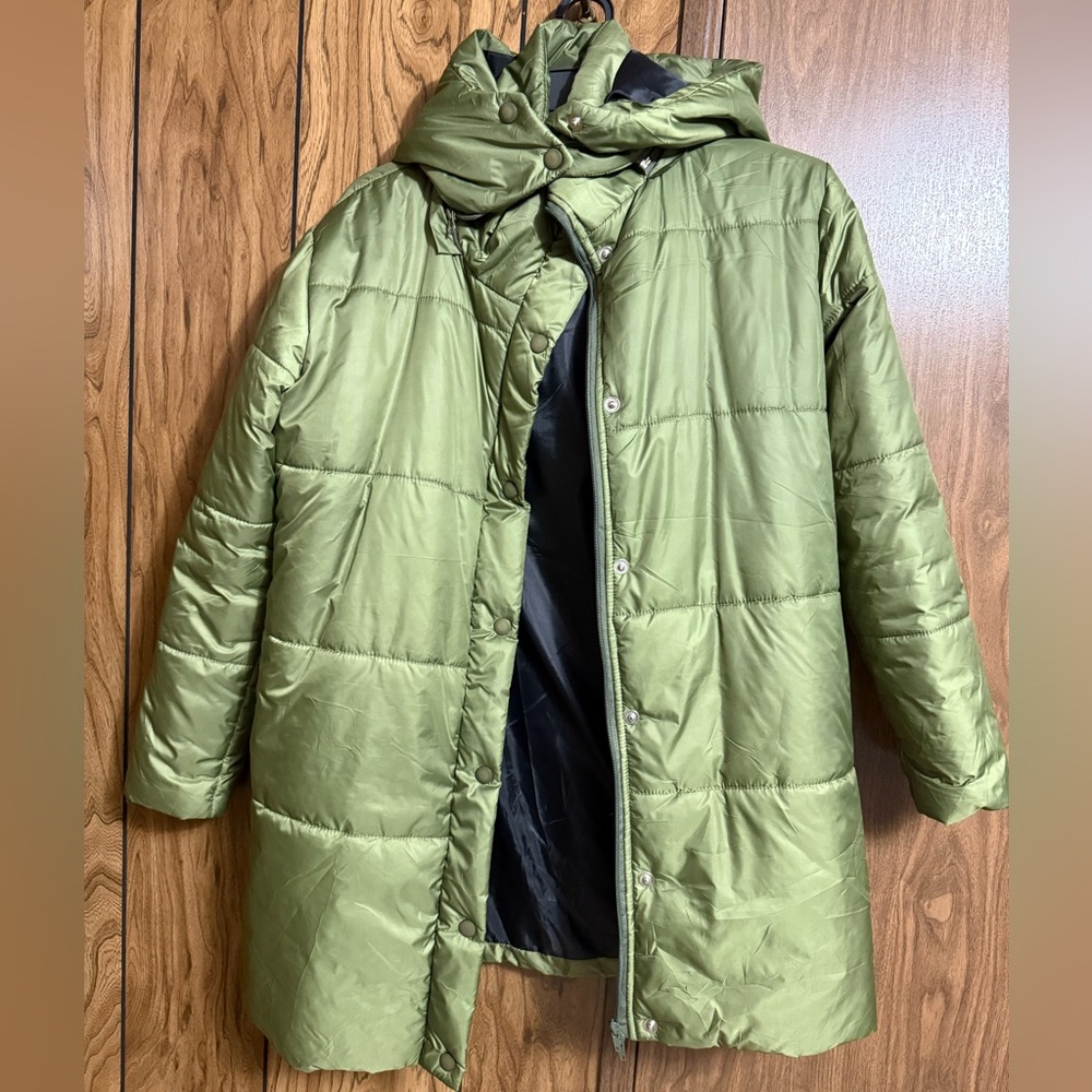 Olive Green Puffer Jacket